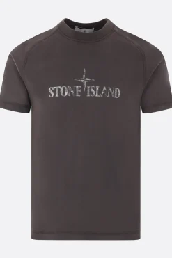 STONE ISLAND logo print cotton t-shirt