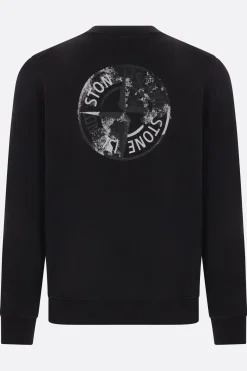 STONE ISLAND logo print jersey sweatshirt