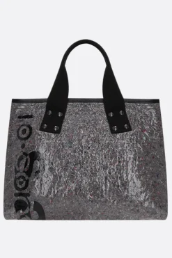 SACAI X 10 CORSO COMO logo print protective felt tote bag