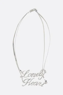Women JIL SANDER Lonely Heart necklace in brass