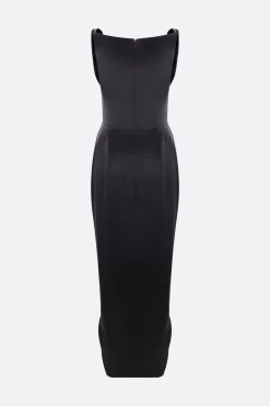 Women VIVIENNE WESTWOOD Long Panther fluid satin sleeveless dress