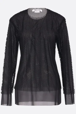 Women COMME DES GARÇONS COMME des GARÇONS long-sleeve t-shirt in jersey and mesh