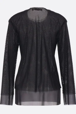Women COMME DES GARÇONS COMME des GARÇONS long-sleeve t-shirt in jersey and mesh