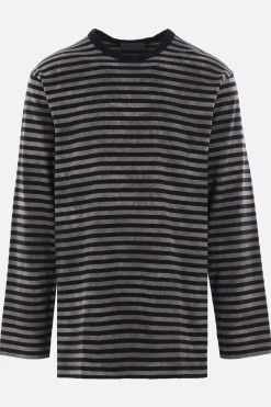 YOHJI YAMAMOTO long-sleeve t-shirt in striped cotton