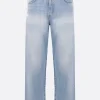 ACNE STUDIOS loose-fit denim jeans with thin belt