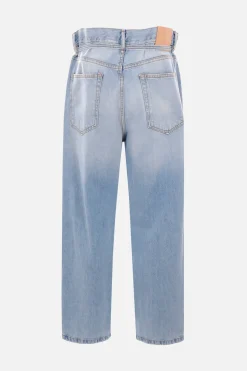ACNE STUDIOS loose-fit denim jeans with thin belt