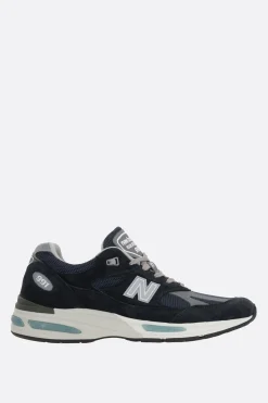 Women NEW BALANCE MADE in UK 991 mesh and suede sneakers