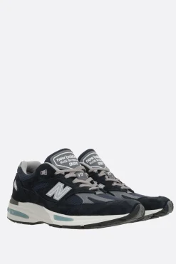 Women NEW BALANCE MADE in UK 991 mesh and suede sneakers
