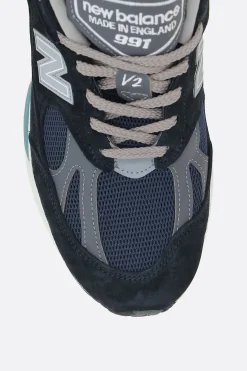 Women NEW BALANCE MADE in UK 991 mesh and suede sneakers