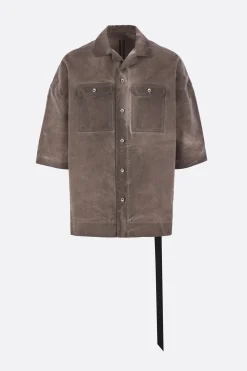 RICK OWENS DRKSHDW Magnum Tommy short-sleeve shirt in canvas