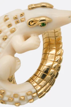 Women BIBI VAN DER VELDEN Mammoth Alligator Twist 18k ring