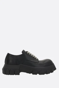 RICK OWENS Mega Tractor derby shoes in smooth leather