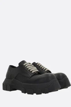 RICK OWENS Mega Tractor derby shoes in smooth leather