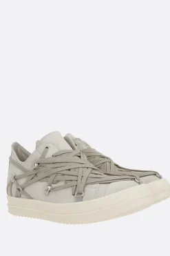 RICK OWENS Megalaced suede sneakers