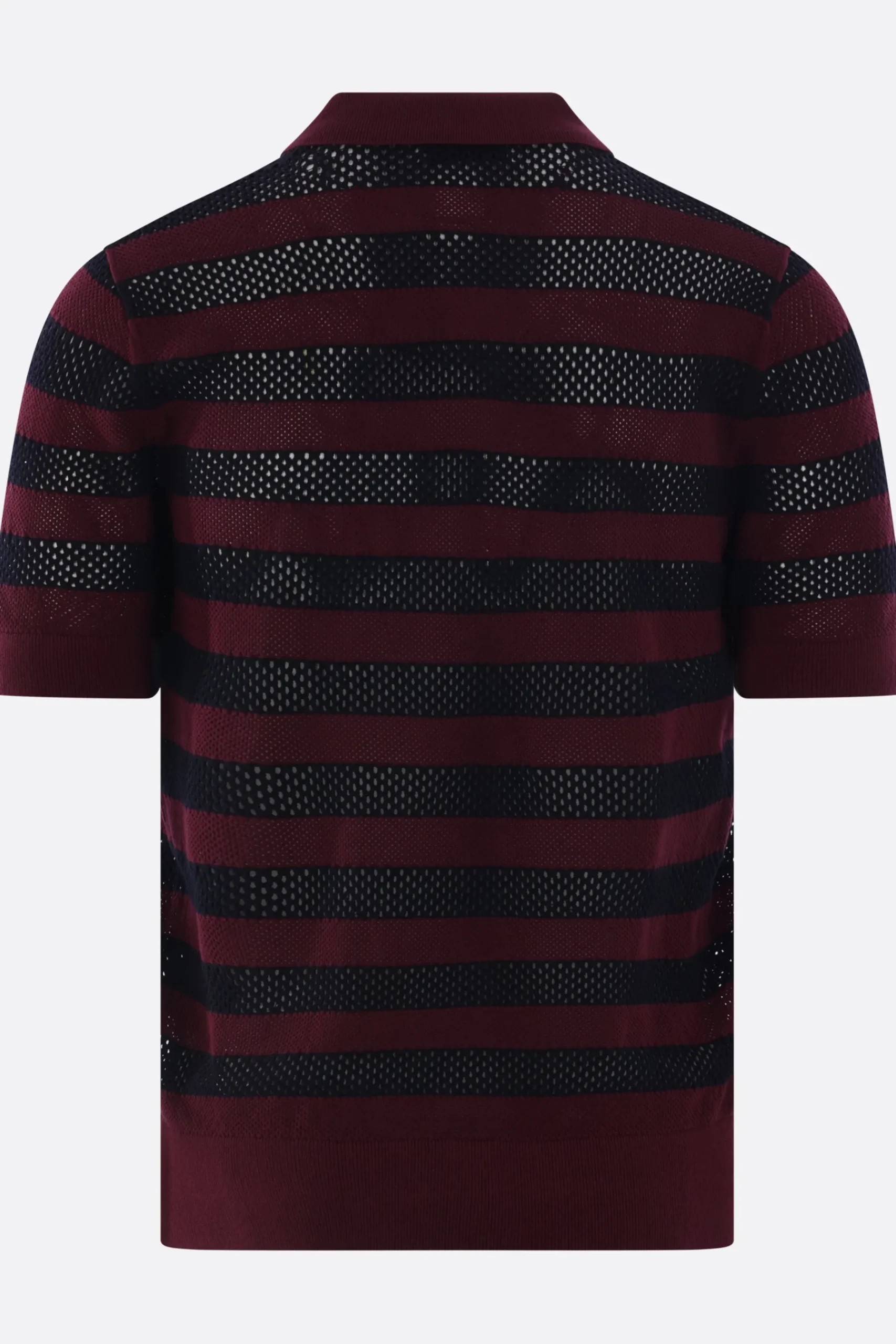 DRIES VAN NOTEN Mercy polo shirt in open fresh stitch knit