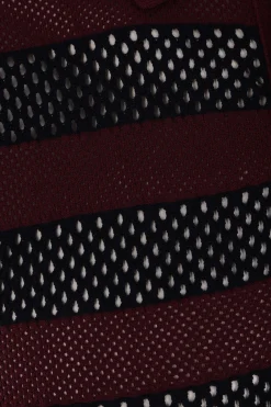 DRIES VAN NOTEN Mercy polo shirt in open fresh stitch knit