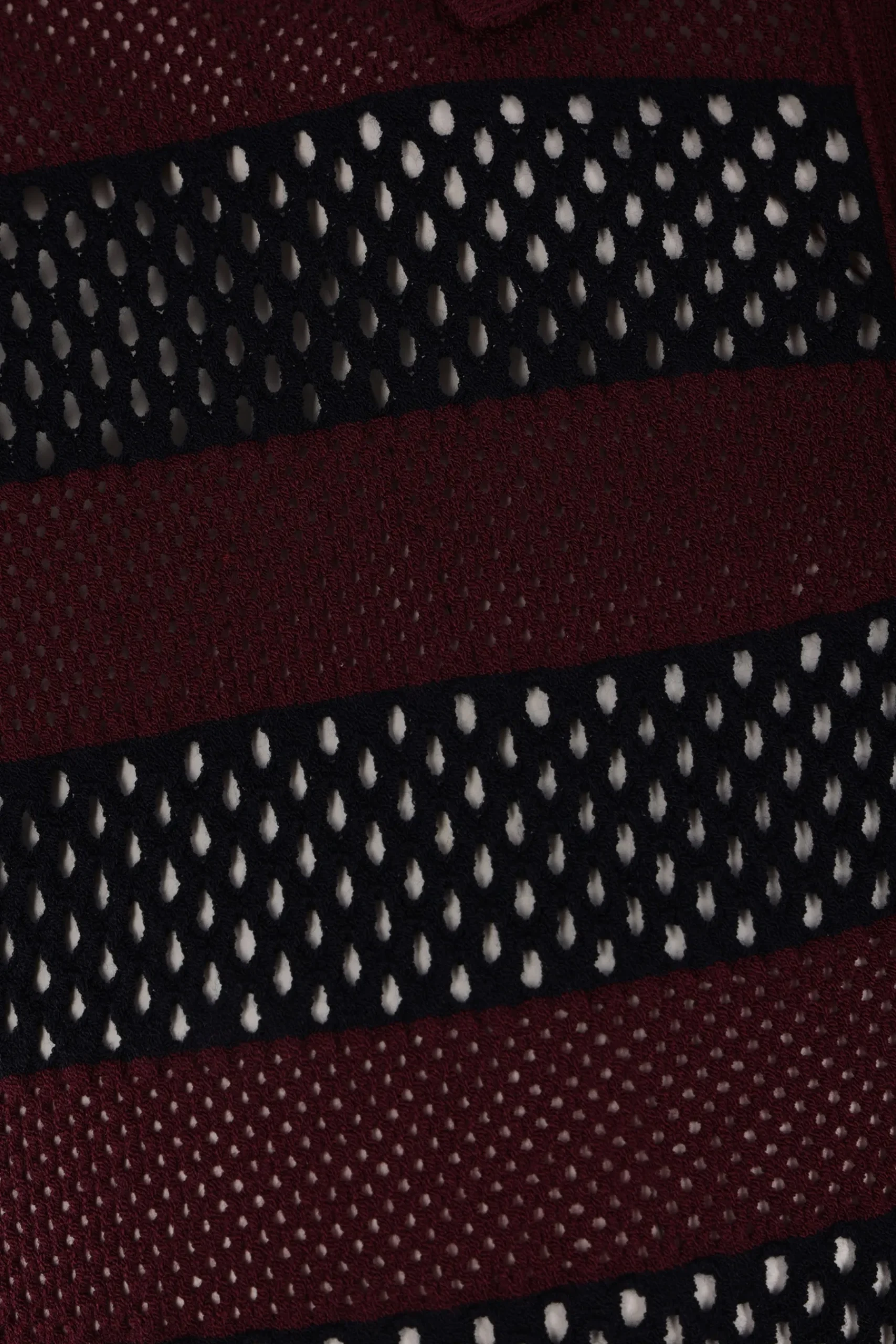 DRIES VAN NOTEN Mercy polo shirt in open fresh stitch knit