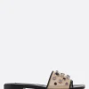 Women GIORGIO ARMANI - 10 CORSO COMO mesh slide sandals with rhinestones