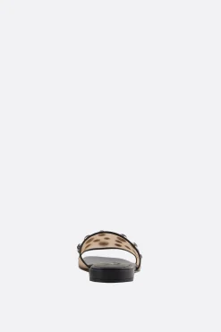 Women GIORGIO ARMANI - 10 CORSO COMO mesh slide sandals with rhinestones