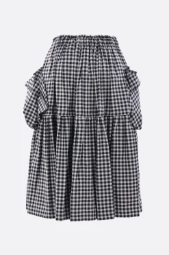 Women TAO COMME DES GARÇONS midi skirt in checkered cotton