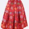 Women COMME DES GARÇONS midi skirt in jacquard satin