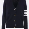 Women THOM BROWNE Milano 4bar wool cardigan