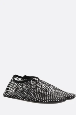 Women CHRISTOPHER ESBER Minette ballerinas in mesh with crystal-embellishment