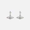 Women VIVIENNE WESTWOOD Mini Bas Relief earrings in brass with crystals