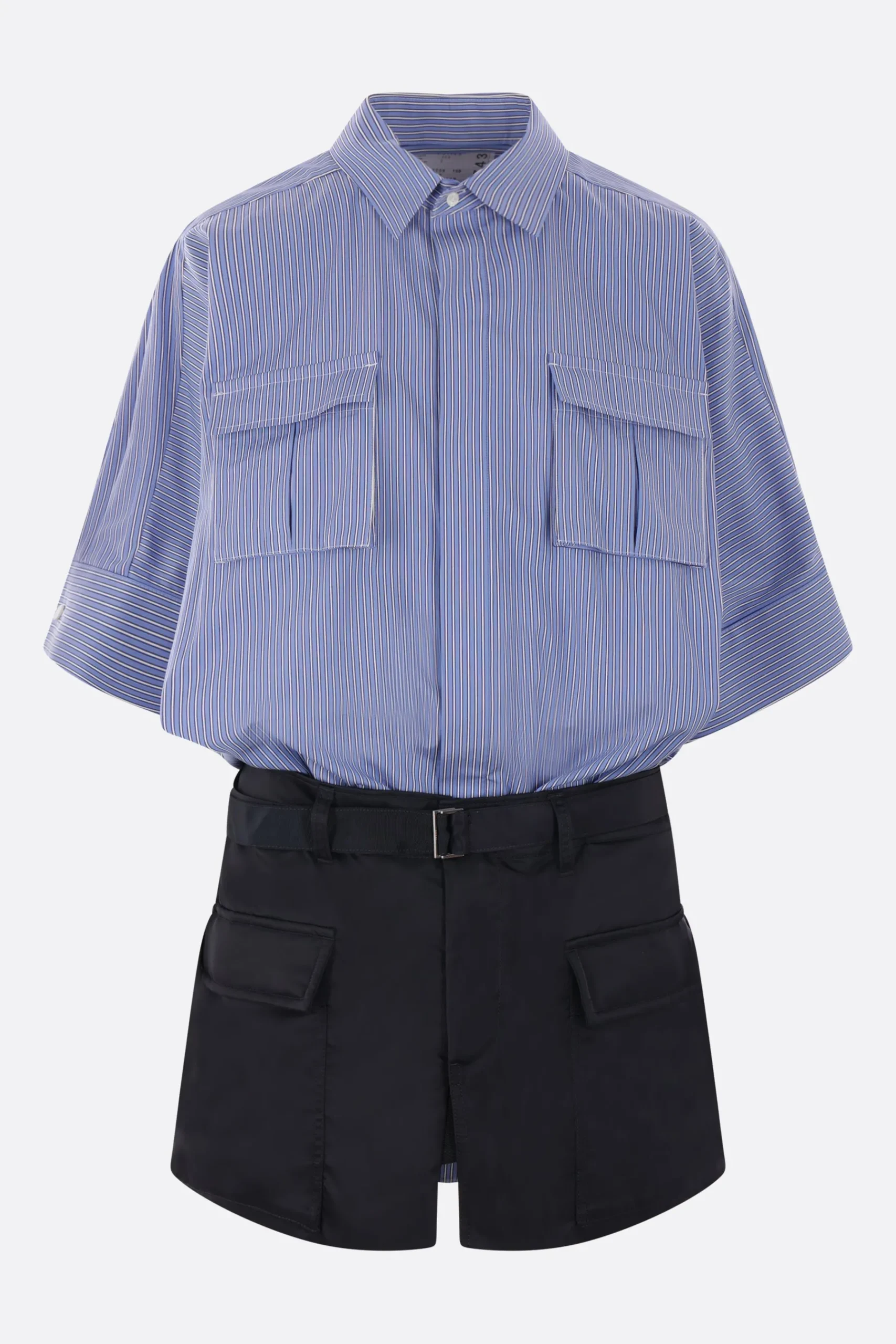 Women SACAI mini dress in poplin and nylon