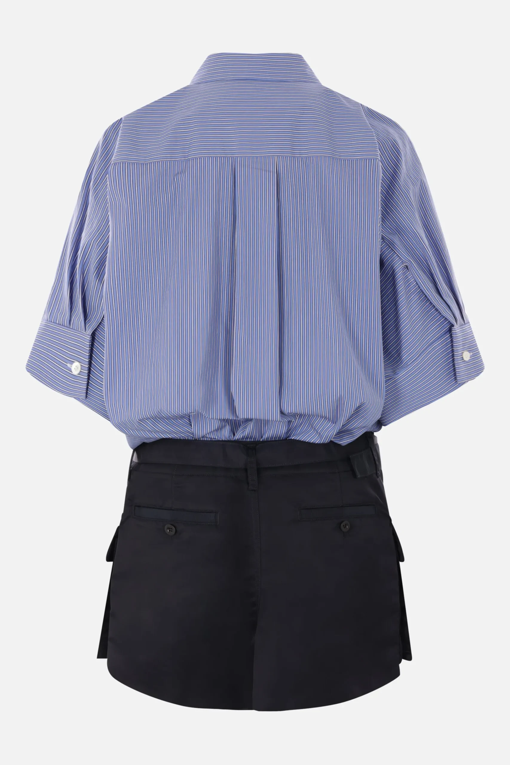 Women SACAI mini dress in poplin and nylon