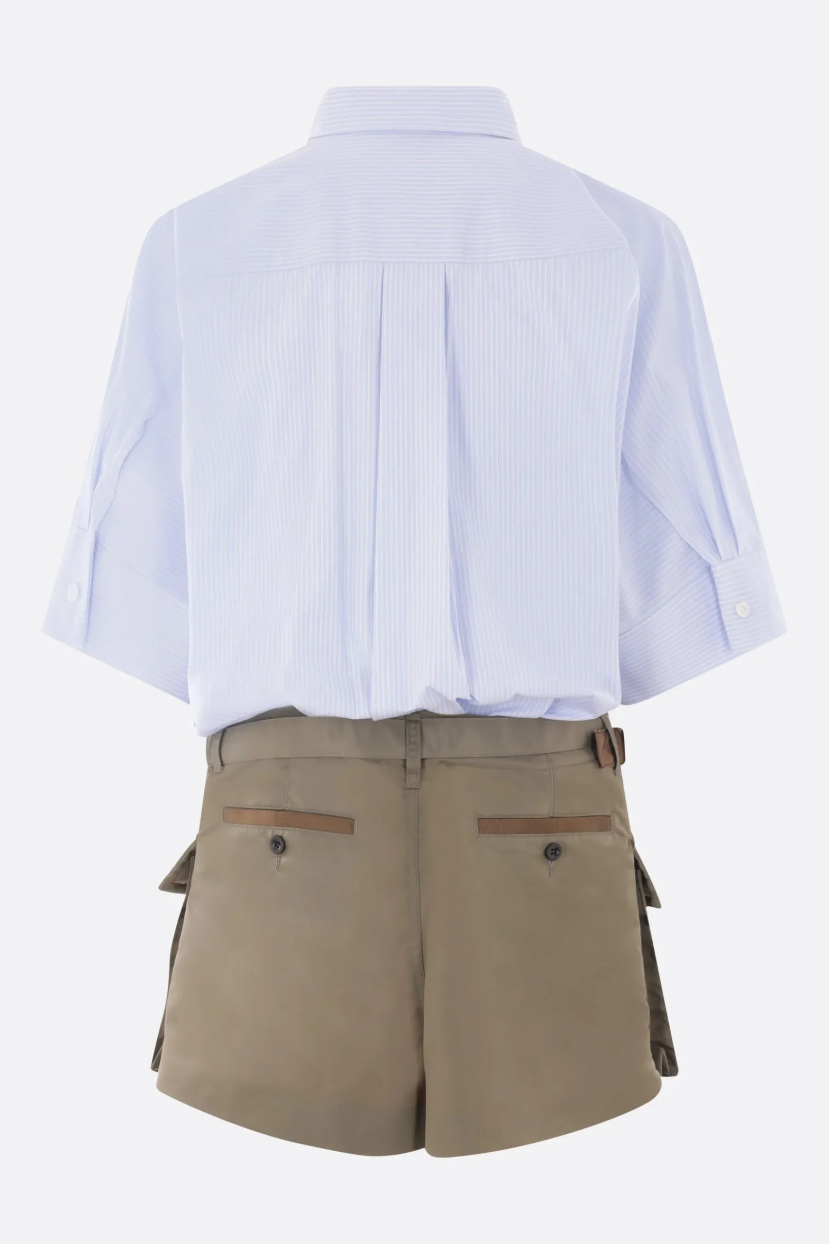 Women SACAI mini dress in poplin and nylon