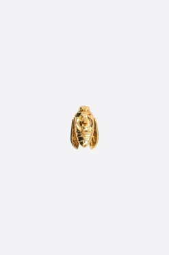 Women BIBI VAN DER VELDEN Mini Scarab Abalone Fly Wings single earring