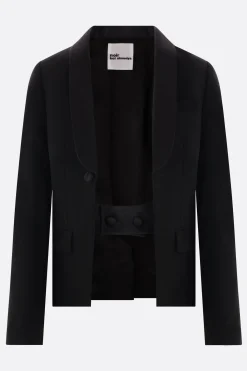 Women NOIR KEI NINOMIYA mohair wool tuxedo jacket