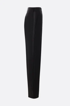 Women NOIR KEI NINOMIYA mohair wool tuxedo trousers