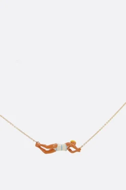 Women ALIITA Nadadora necklace in enameled yellow gold
