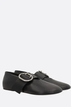 Women JIL SANDER nappa ballerinas with Cannolo buckle