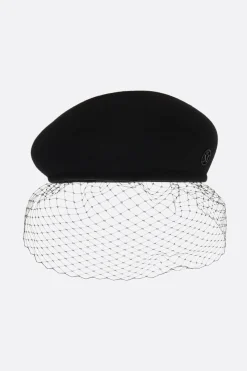 Women MAISON MICHEL New Bonnie Veil felt beret