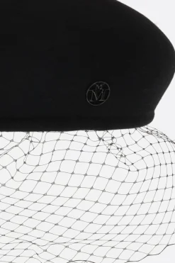 Women MAISON MICHEL New Bonnie Veil felt beret