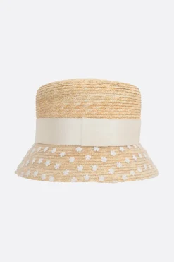 Women MAISON MICHEL New Kendall straw bucket hat