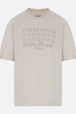 MAISON MARGIELA numeric logo print cotton oversized t-shirt