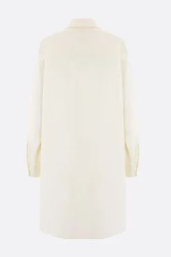 Women MM6 numeric logo print poplin shirt dress