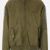 MM6 nylon and denim bomber jacket