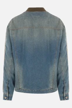 MM6 nylon and denim bomber jacket