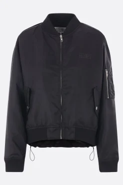 Women MM6 nylon deconstructed bomber jacket