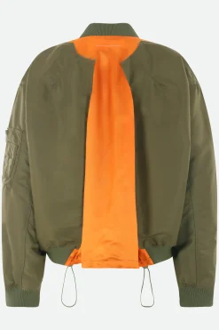 Women MM6 nylon deconstructed bomber jacket