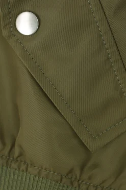 Women MM6 nylon deconstructed bomber jacket