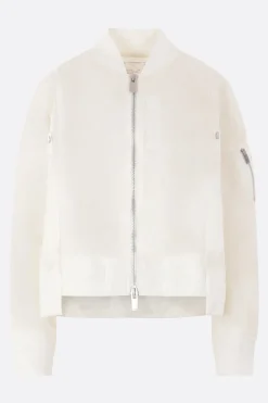 Women SACAI nylon twill bomber jacket