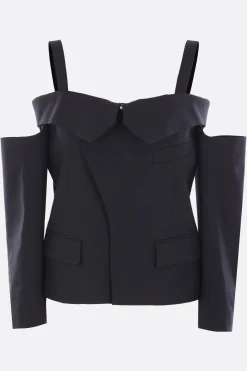 Women NOIR KEI NINOMIYA off-the-shouder top in wool