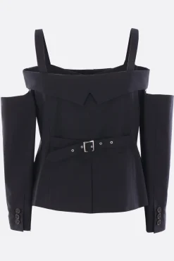 Women NOIR KEI NINOMIYA off-the-shouder top in wool