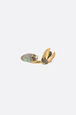 Women BIBI VAN DER VELDEN Opal Scarab Floaty ring in 18k